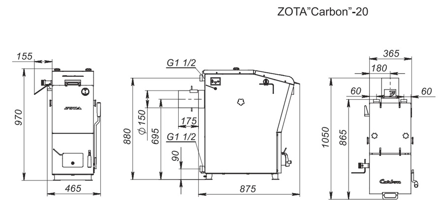 Zota Carbon 20 (CR4931120020) твердотопливный котел