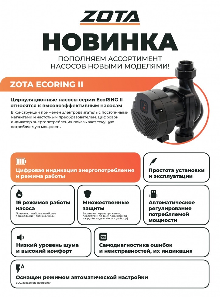 Zota EcoRING II 25-60 130 циркуляционный насос