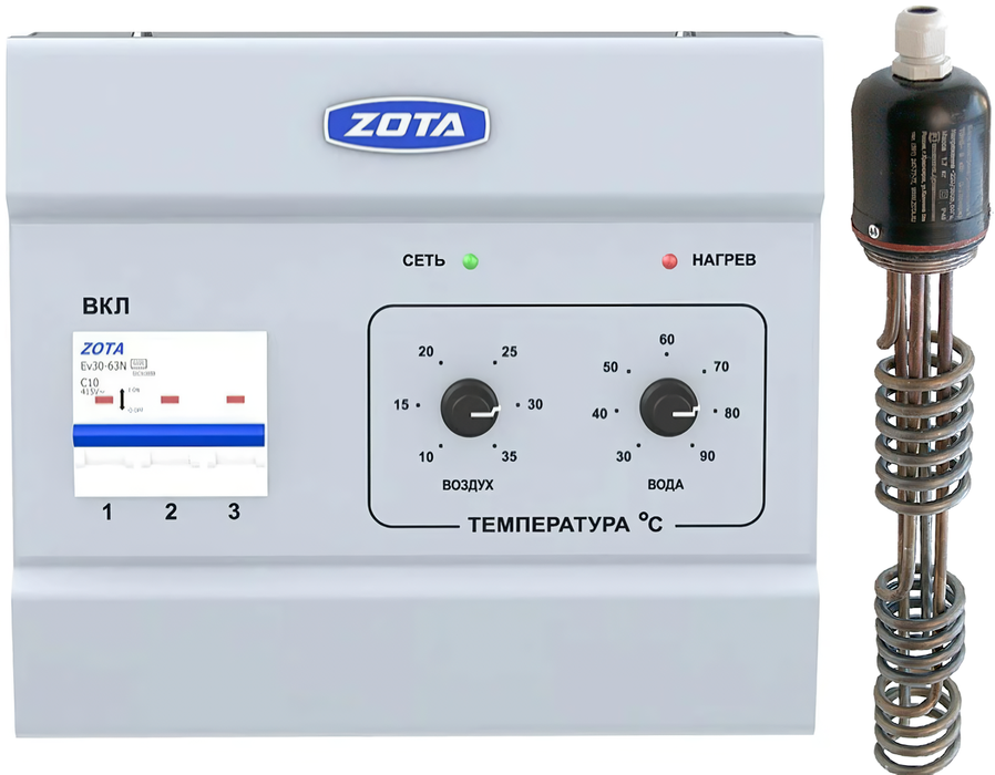 Zota ТЭНБ 2" 3 кВт комплект подключения
